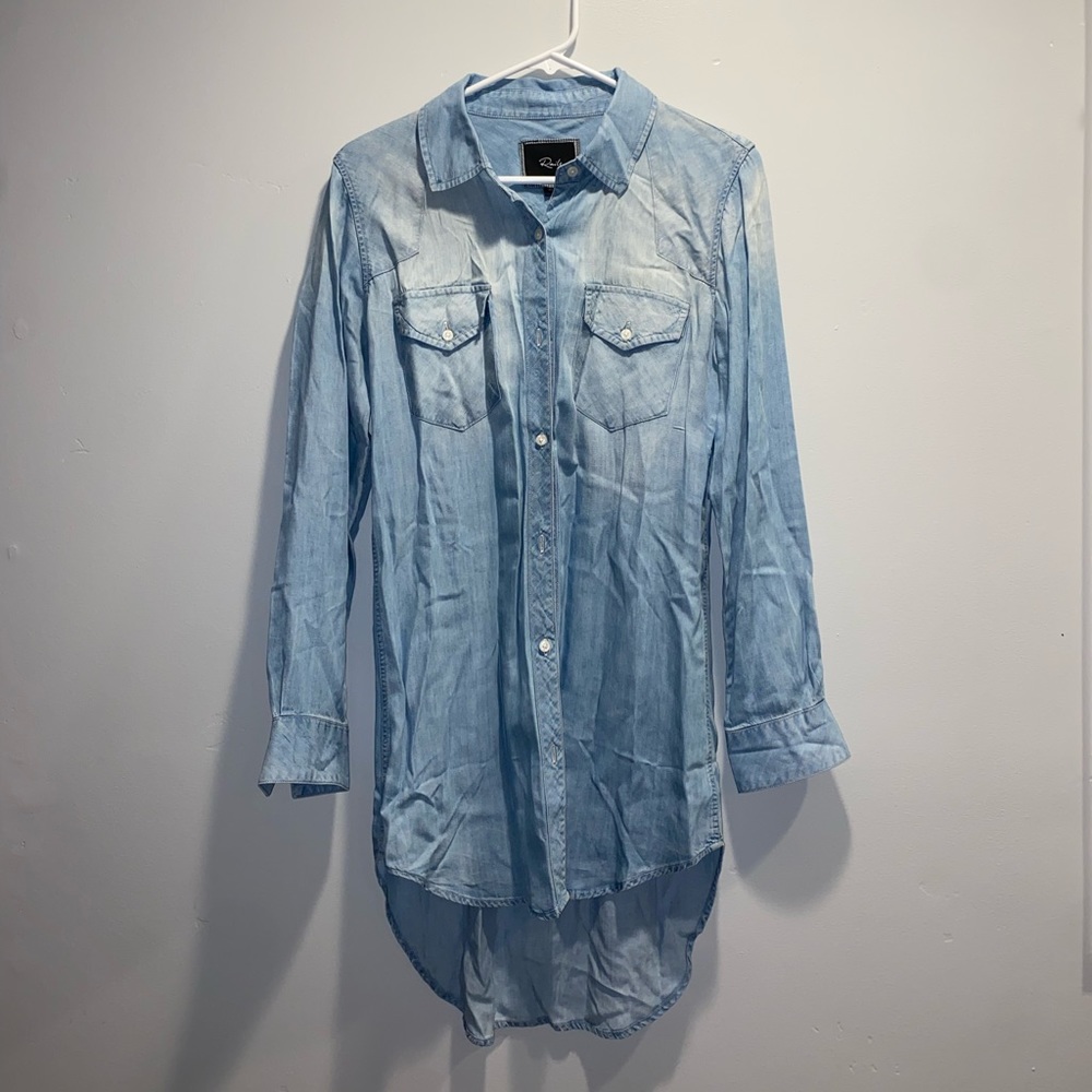 Rails denim button up